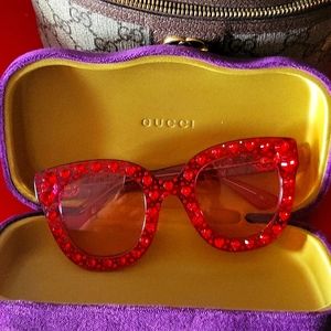 Gucci pink acetate sunglasses